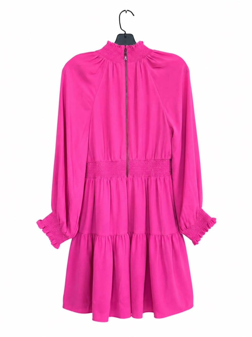 NWT Alice + Olivia Lavinia Smocked Mini Dress - Pink Sz 6 Sz 4 - Picture 6 of 9